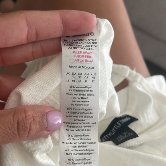 White/Off-White Mini Dress - Picture 3 of 3